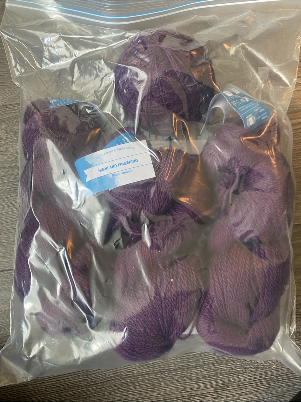 Cloudborn Fibers, yarn lot - four skeins, 494y/100g, 100% fine highland wool